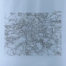 Mapy měst černobílé Praha