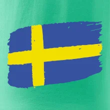 Švédsko vlajka štětkou