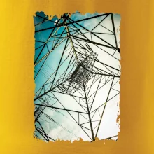 Barevné nebe - stožáry vysokého napětí