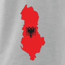 Albánie mapa a znak