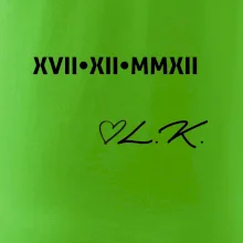 Datum výročí a iniciály