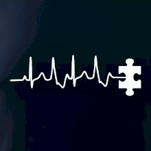 EKG puzzle rozpojené