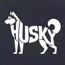 Husky nápis v těle
