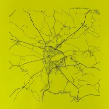 Černobílá mapa  Jindřichův Hradec (37701)