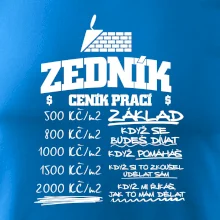 Ceník zedníka - cena za metr