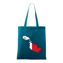 Mapa Malta s vlajkou