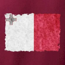 Vlajka Malta okousaná