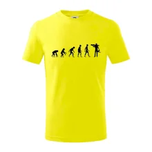 Evoluce dřevorubec - pila a kmen