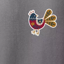 Folklor na prsu slepice