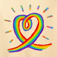 Srdce pride duha kreslená