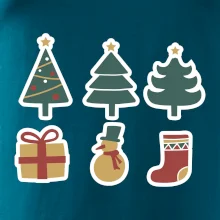 Vánoční sada - stromky a dárky