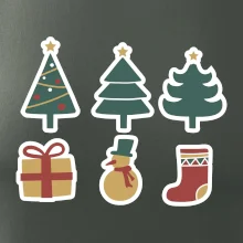 Vánoční sada - stromky a dárky