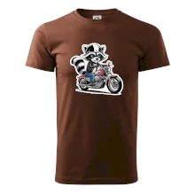 Mýval na motorce kreslený