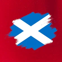 Skotská vlajka kreslená štetcem