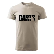 Darts - nápis se šipkařem