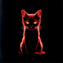 Ohnivá kočka červená