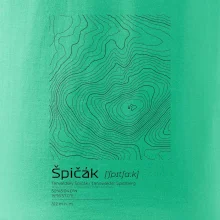 Špičák - vrstevnice v obdélníku