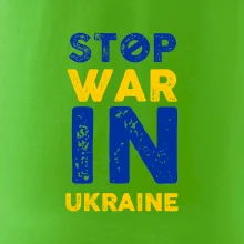 Barevný nápis Stop war in ukraine