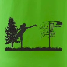 Disc golf - žena černý obrázek