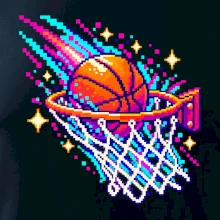 Pixel art basketbalový koš