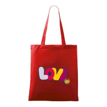 Love nápis s květinou