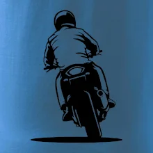 Motorkář na zádech - silnice