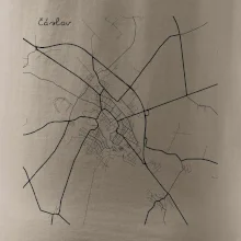 Černobílá mapa Čáslav