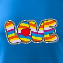 Love nápis duhový