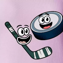 Parové triko - Puk a hokejka