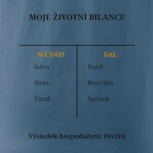 Moje životní bilance má dáti dal