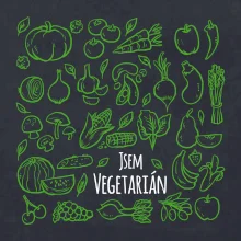 Jsem vegetarián - zelenina ve čtverci