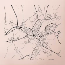 Mapy měst černobílé Turnov