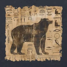 Egyptské hieroglyfy medvěd