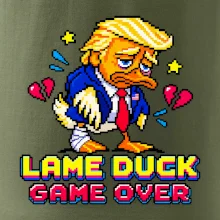 Trump lame duck pixel art game over