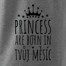 Princesses are born in (vlastní nápis měsíc narození)