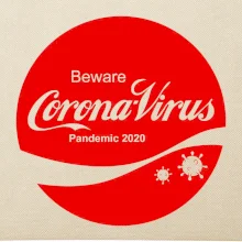 Corona virus pandemic logo