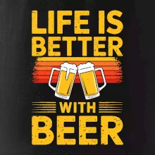 Life is better with beer - oranžové Life is better with beer - oranžové