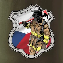 Hasič erb - Česká vlajka