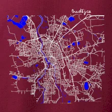 Budějce  - Mapa s vodními toky