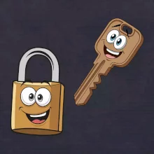 Parové triko - Zámek a klíč