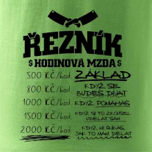 Hodinová mzda řezník
