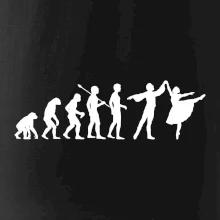 Evoluce tanec - muž a žena se sukní