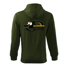 Bagrista v kruhu - vlastní nápis