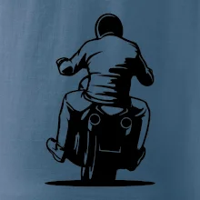 Motorkář na zádech - chopper