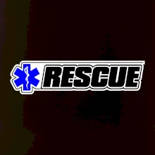 Záchranář rescue kříž modrý