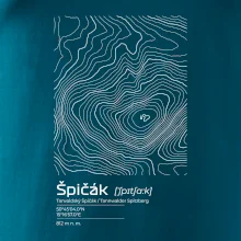 Špičák - vrstevnice v obdélníku