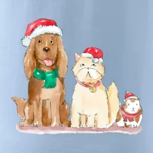 Veselé vánoce - pes, křeček a kočka