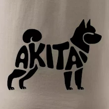Akita Inu - Nápis v těle