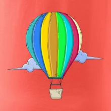 Horkovzdušný balon v oblacích