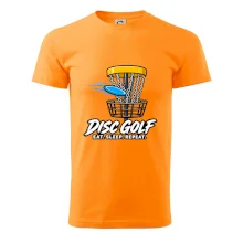 Discgolfový koš s letícím diskem eat sleep repeat